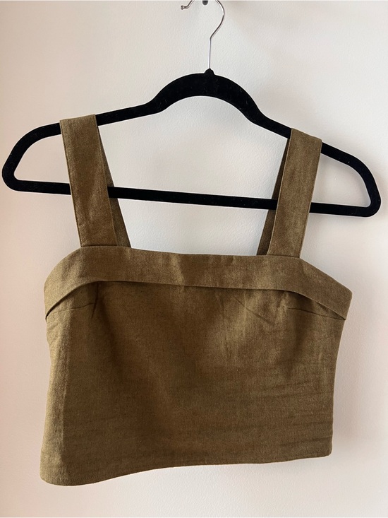 Abercrombie & Fitch Tops - Abercrombie & Fitch Olive Green Square-Neck Tank Top